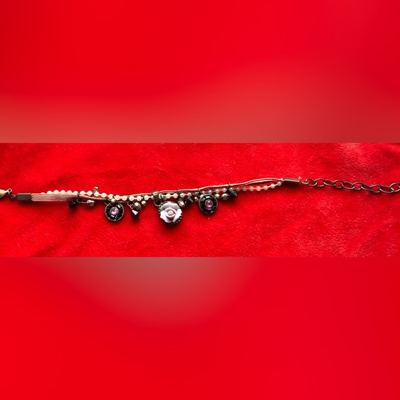 Austria Crystal & Pearl Rose Bracelet Bronze Tone from France - Picture 5 of 6